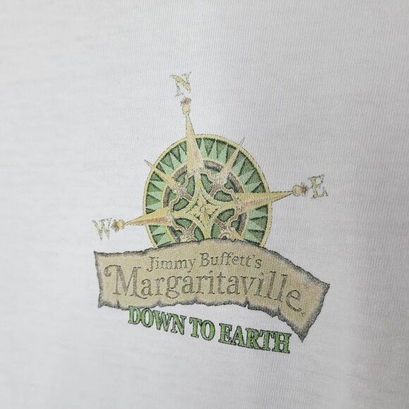 Y2K Jimmy Buffett's Margaritaville White Short Sleeve Tee Shirt Size Large - Picture 5 of 11